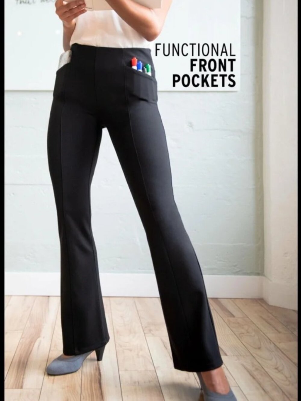 New Betabrand Black Bootcut Power Dress Pant Yoga Pants XXLarge Petite
